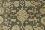 11x14 Navy and Ivory Turkish Oushak Rug