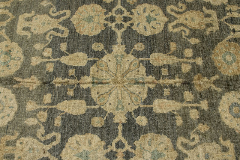 11x14 Navy and Ivory Turkish Oushak Rug