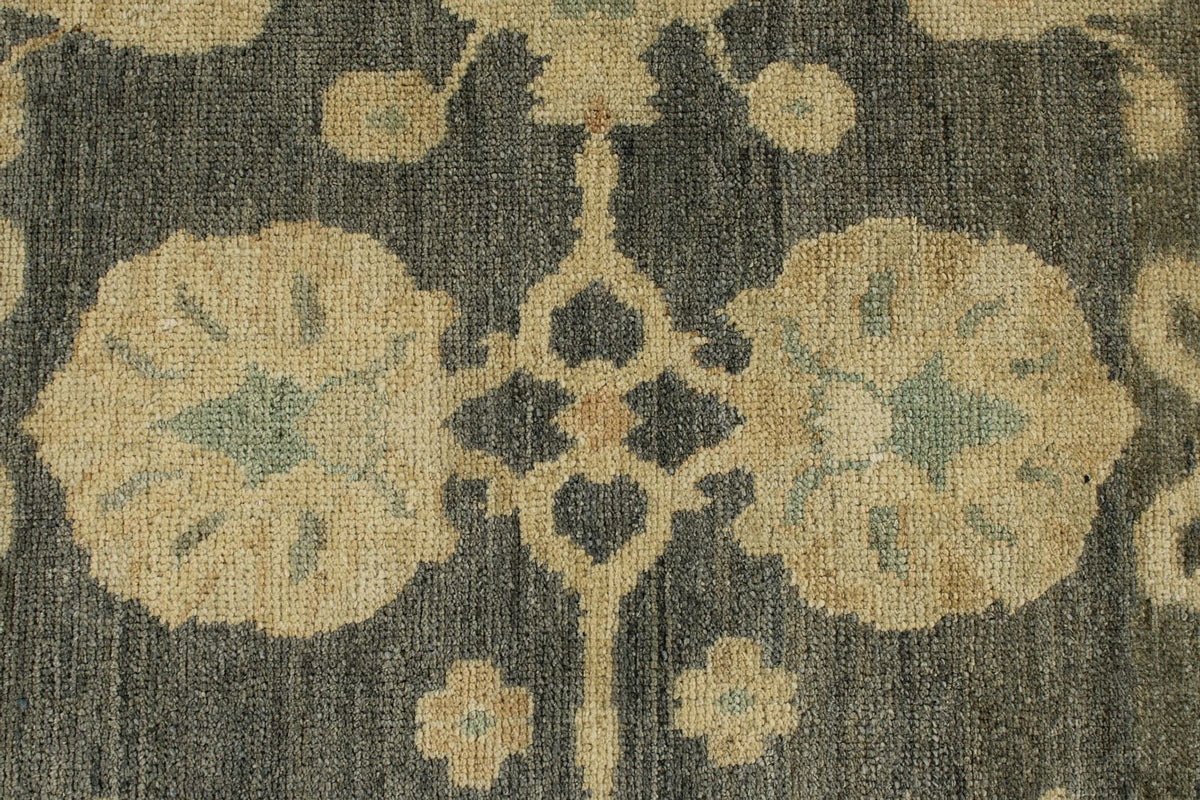 11x14 Navy and Ivory Turkish Oushak Rug