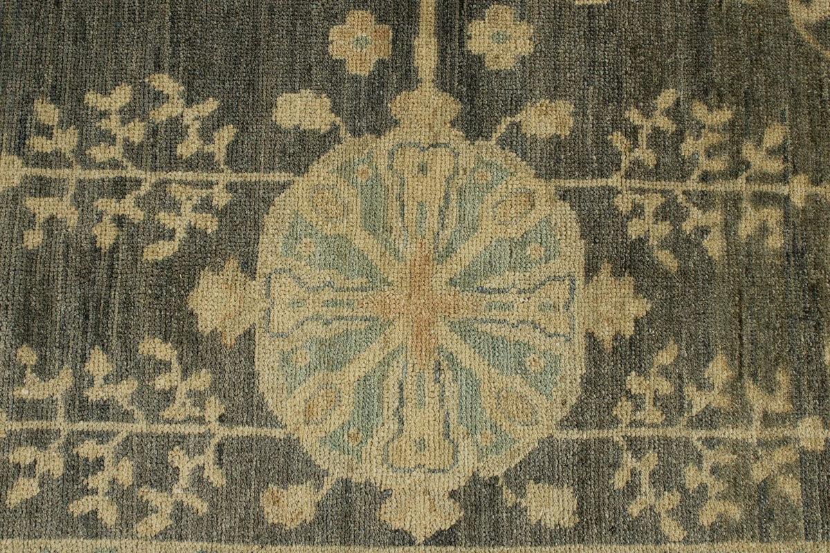 11x14 Navy and Ivory Turkish Oushak Rug