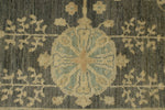 11x14 Navy and Ivory Turkish Oushak Rug