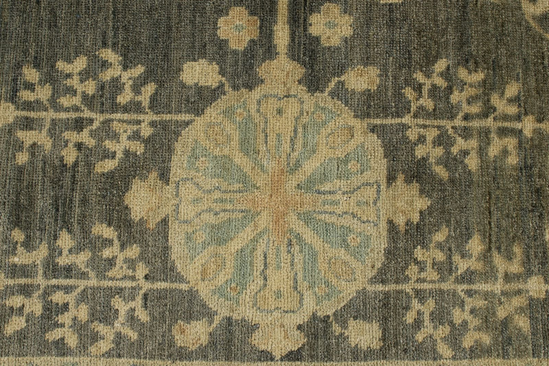 11x14 Navy and Ivory Turkish Oushak Rug