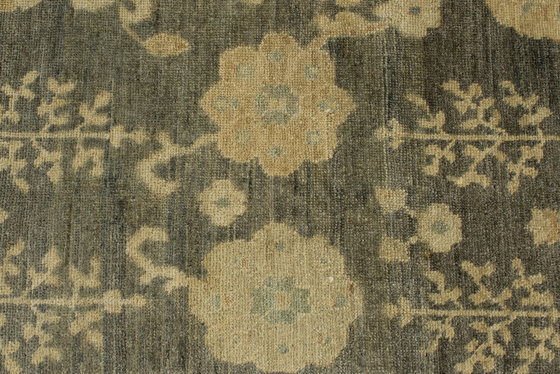 11x14 Navy and Ivory Turkish Oushak Rug