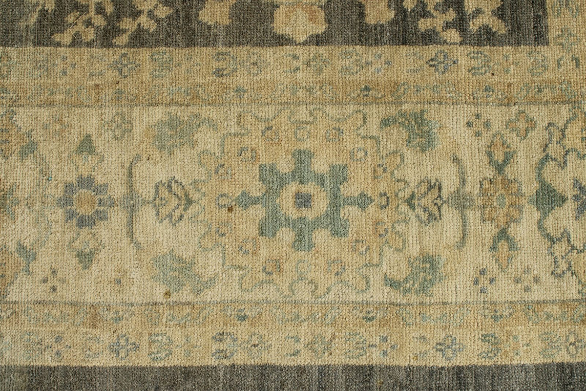11x14 Navy and Ivory Turkish Oushak Rug