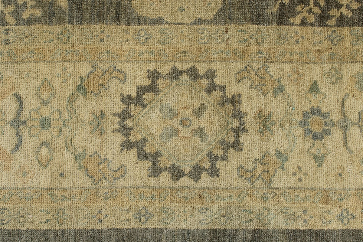 11x14 Navy and Ivory Turkish Oushak Rug