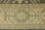 11x14 Navy and Ivory Turkish Oushak Rug