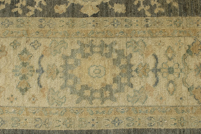 11x14 Navy and Ivory Turkish Oushak Rug