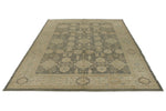 11x14 Navy and Ivory Turkish Oushak Rug