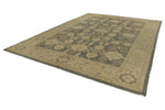 11x14 Navy and Ivory Turkish Oushak Rug