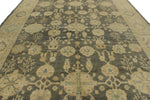 11x14 Navy and Ivory Turkish Oushak Rug