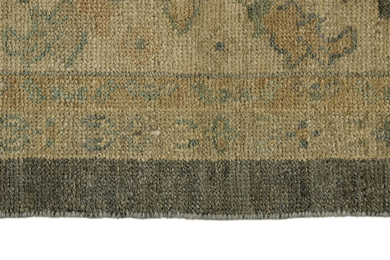 11x14 Navy and Ivory Turkish Oushak Rug