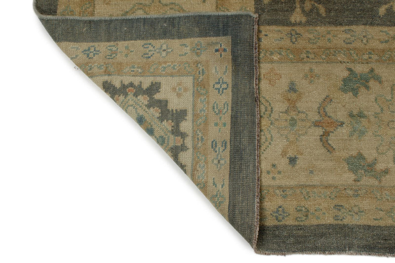 11x14 Navy and Ivory Turkish Oushak Rug