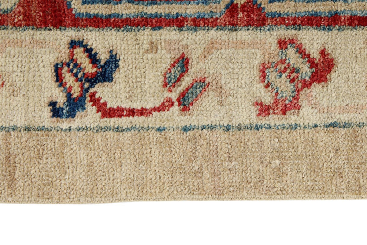 9x12 Ivory and Red Turkish Oushak Rug