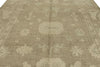 10x14 Ivory and Brown Turkish Oushak Rug