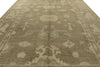 10x14 Ivory and Brown Turkish Oushak Rug