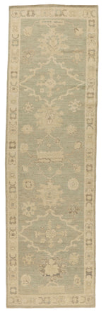 3x11 Brown and Ivory Turkish Oushak Runner