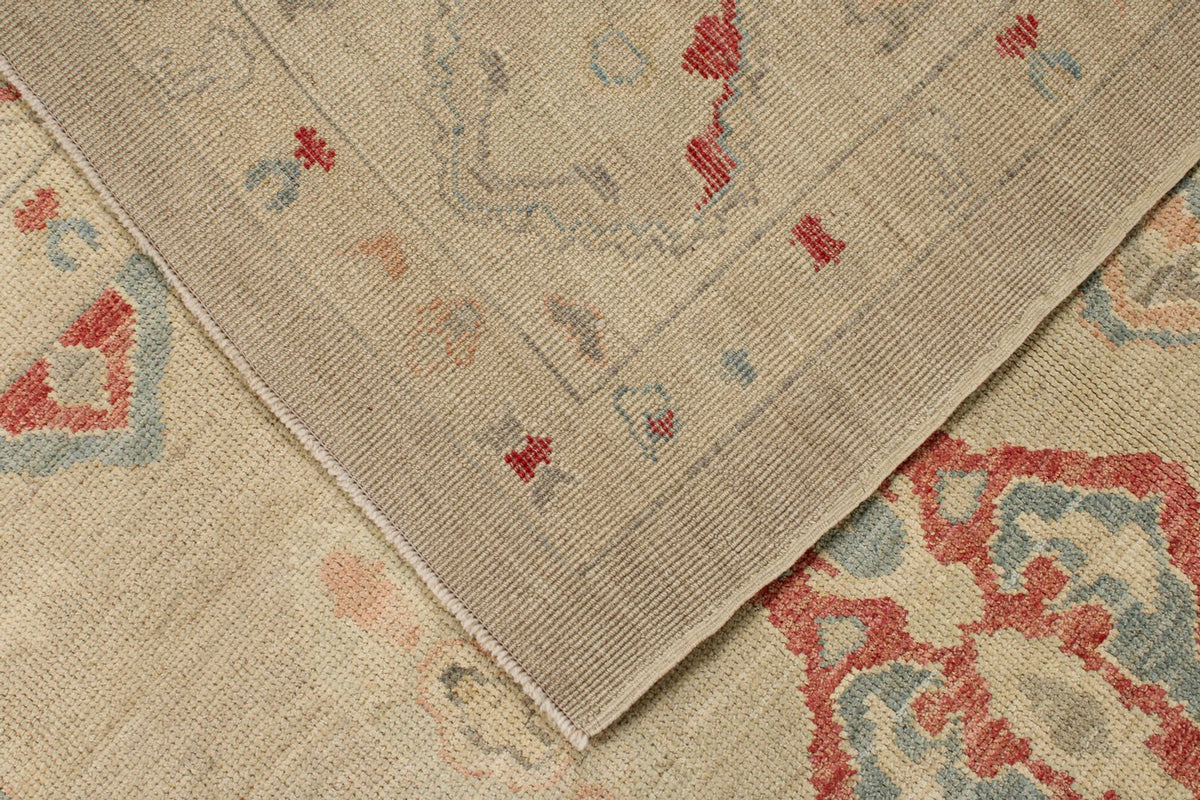 10x15 Brown and Ivory Turkish Oushak Rug