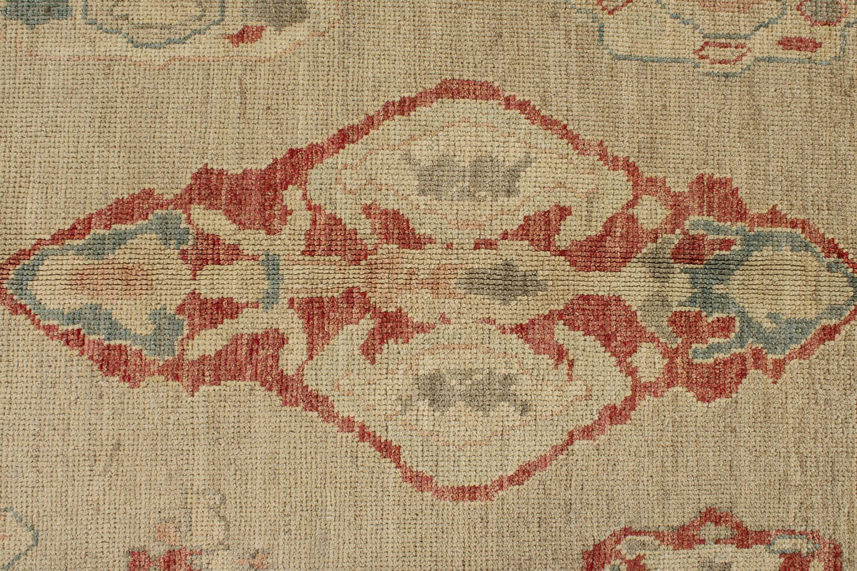 10x15 Brown and Ivory Turkish Oushak Rug