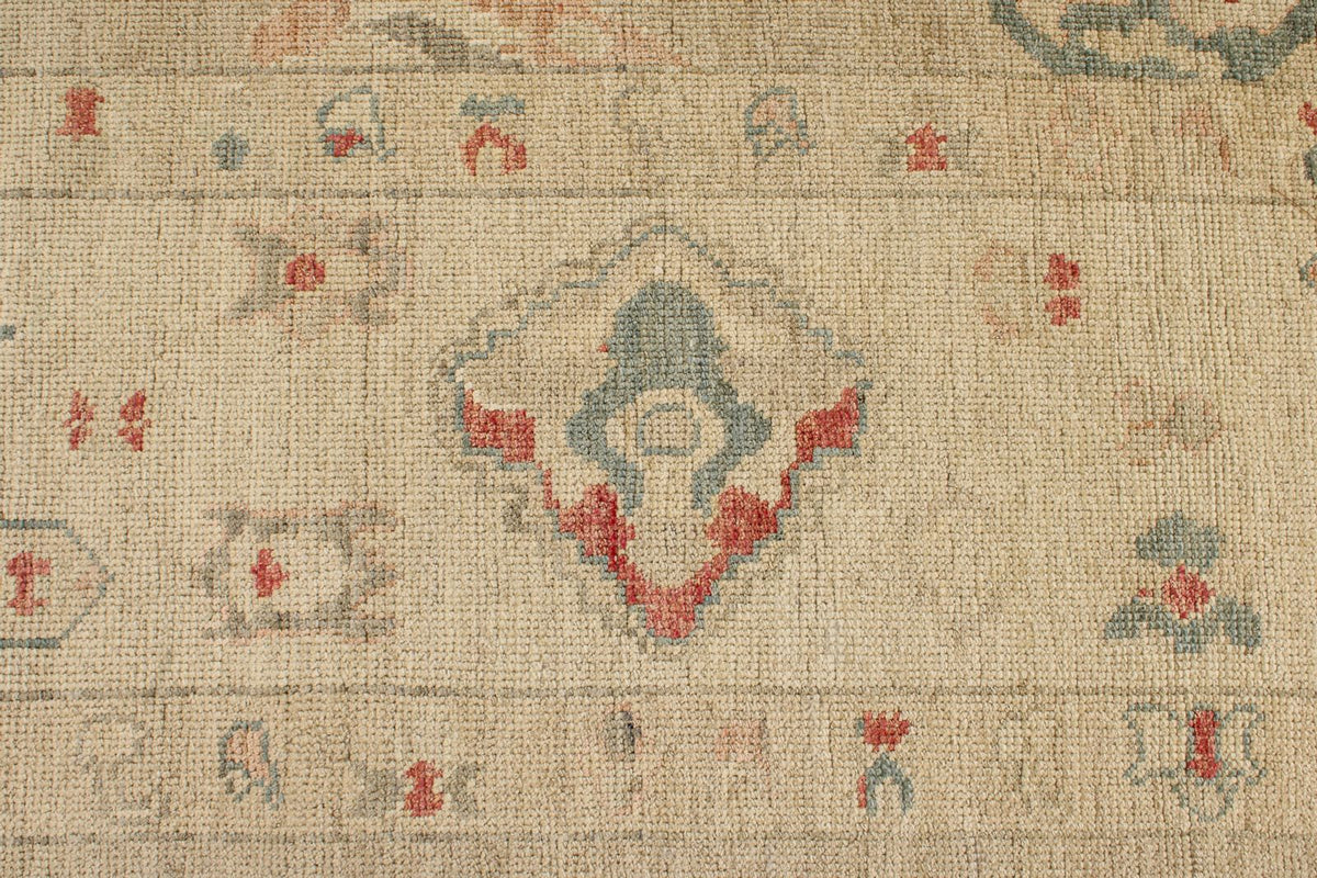 10x15 Brown and Ivory Turkish Oushak Rug