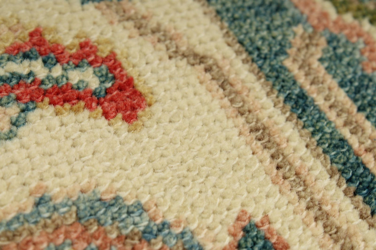 3x6 Green and Ivory Oushak Runner