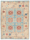 10x13 Blue and Ivory Turkish Oushak Rug