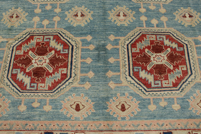 10x13 Blue and Ivory Turkish Oushak Rug