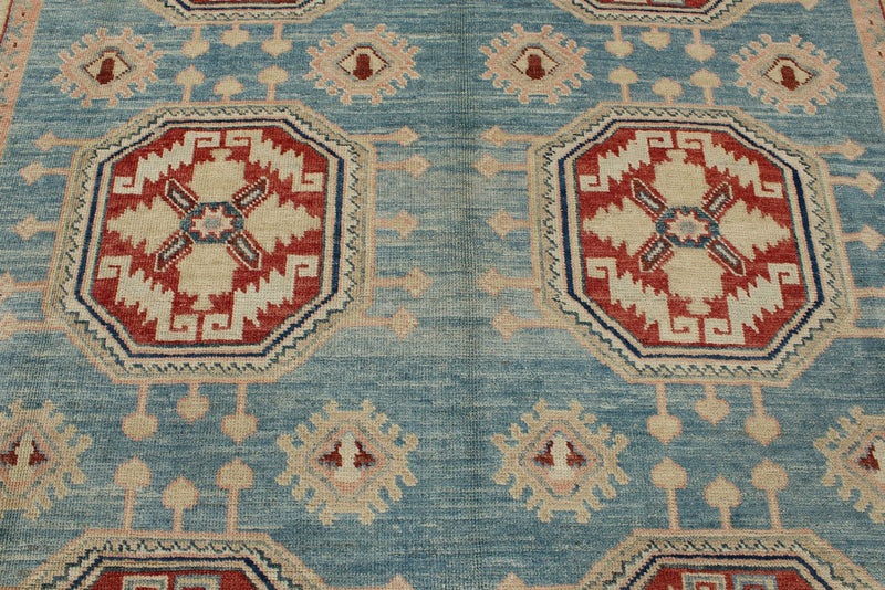 10x13 Blue and Ivory Turkish Oushak Rug