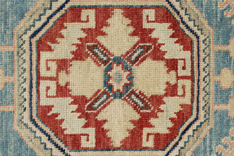 10x13 Blue and Ivory Turkish Oushak Rug