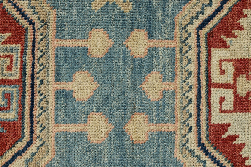 10x13 Blue and Ivory Turkish Oushak Rug