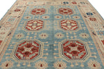 10x13 Blue and Ivory Turkish Oushak Rug