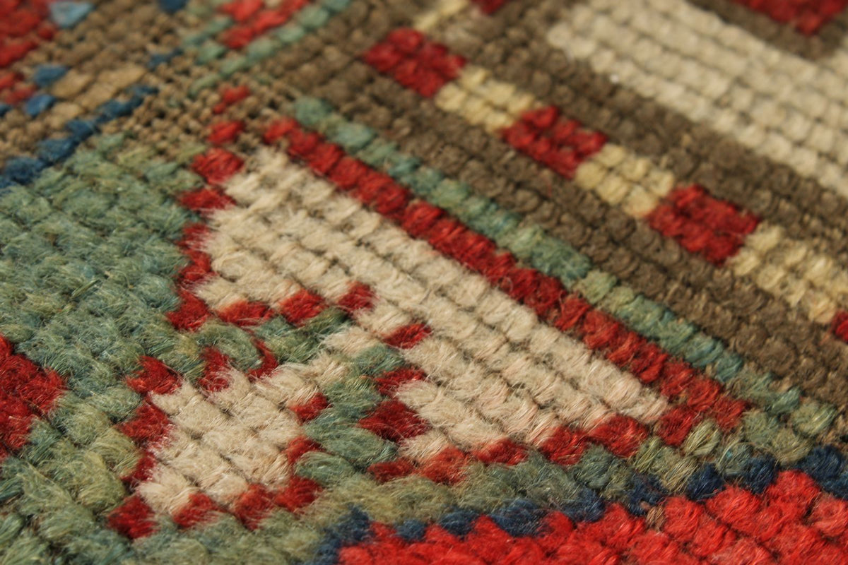 3x7 Navy and Ivory Kazak Tribal Runner