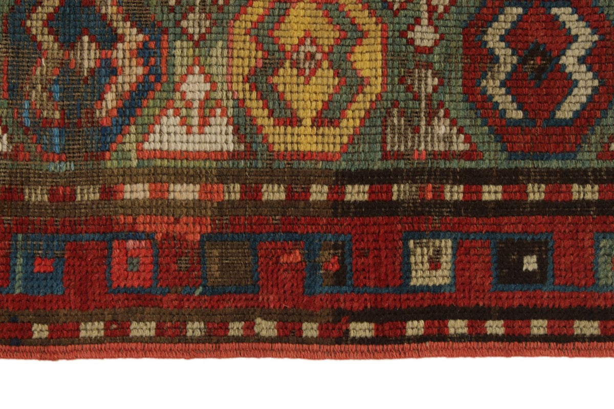 3x7 Navy and Ivory Kazak Tribal Runner