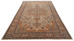 7x10 Ivory and Camel Turkish Traditional Rug