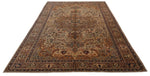 7x10 Ivory and Camel Turkish Traditional Rug