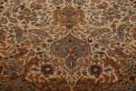 7x10 Ivory and Camel Turkish Traditional Rug