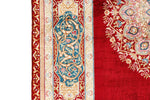 3x10 Red and Blue Turkish Silk Runner