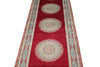 3x20 Red and Blue Turkish Silk Runner