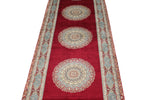 3x20 Red and Blue Turkish Silk Runner