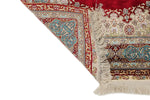 3x20 Red and Blue Turkish Silk Runner