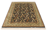 4x6 Black and Green Turkish Anatolian Rug