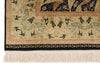 4x6 Black and Green Turkish Anatolian Rug