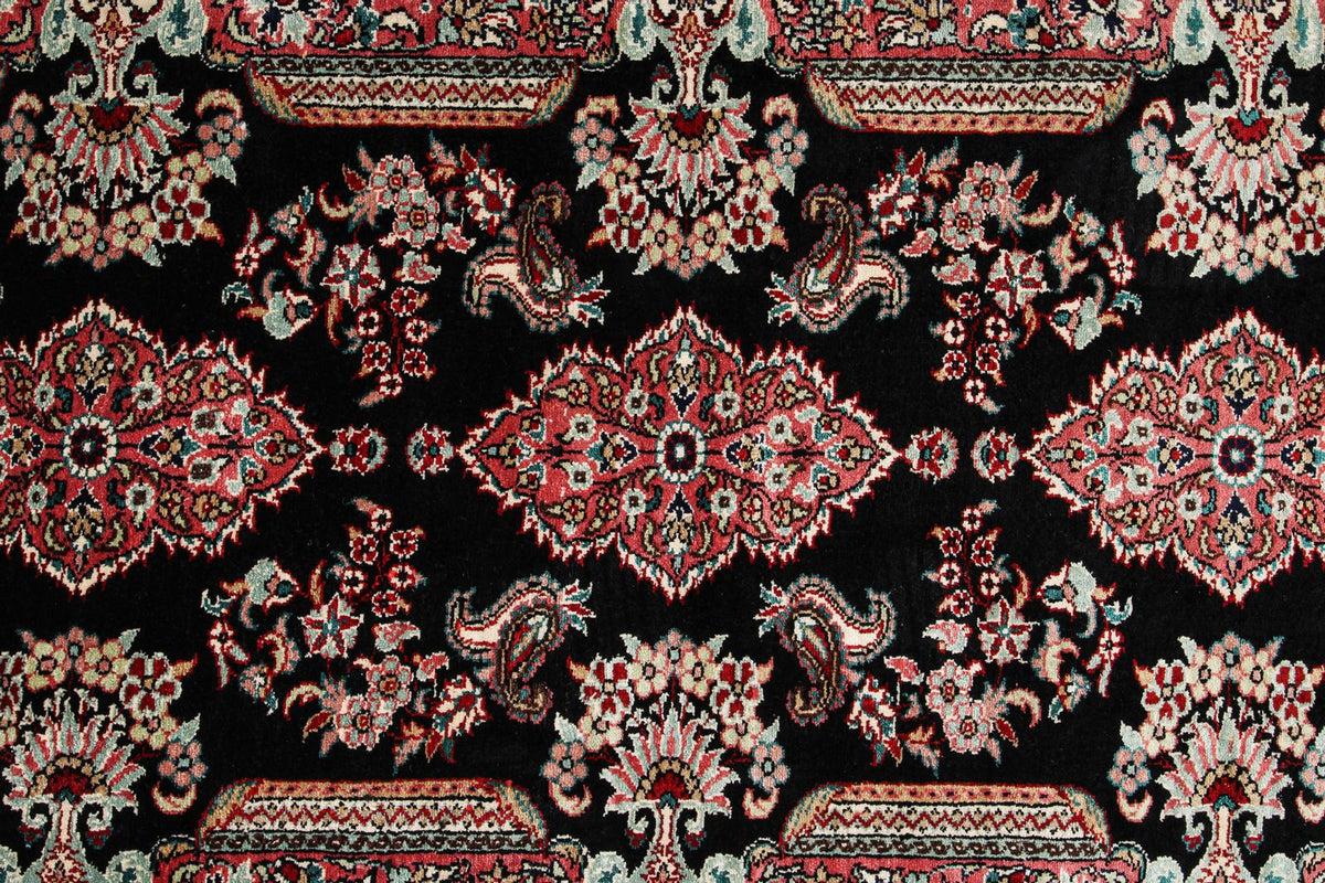 2x7 Black and Pink Turkish Traditional Runner