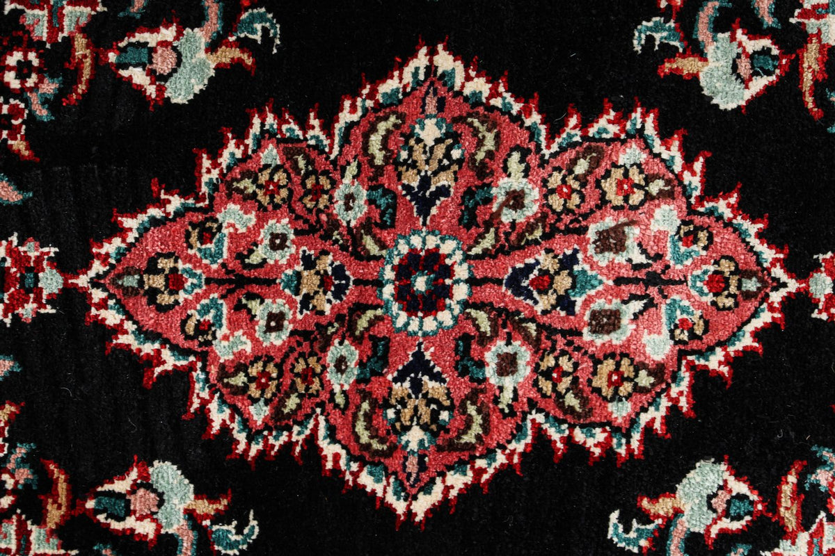 2x7 Black and Pink Turkish Traditional Runner
