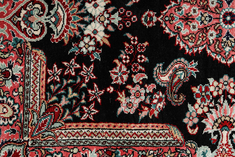 2x7 Black and Pink Turkish Traditional Runner