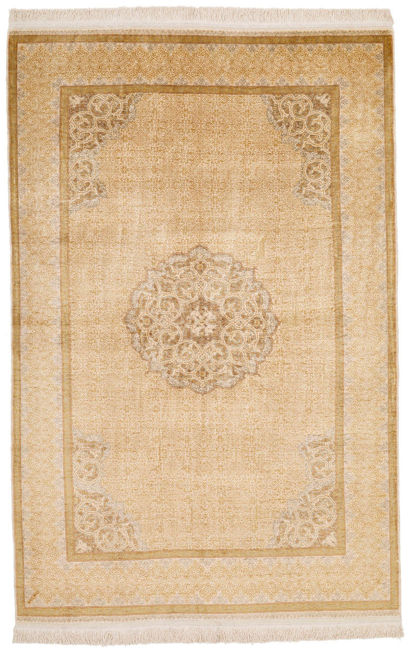 5x7 Ivory Turkish Anatolian Runner