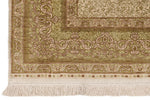 5x7 Ivory and Light Green Turkish Anatolian Rug