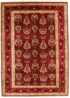 5x7 Red and Red Turkish Anatolian Rug