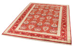 5x7 Red and Red Turkish Anatolian Rug