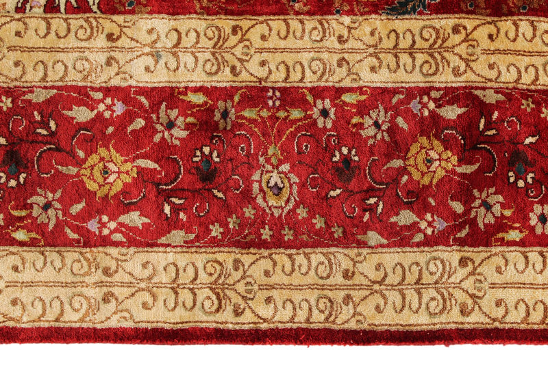 5x7 Red and Red Turkish Anatolian Rug