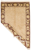 4x7 Ivory and Brown Turkish Anatolian Rug